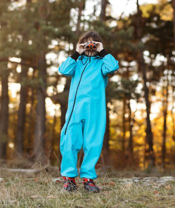 Waterproof Softshell Overall Comfy Ice Blue Jumpsuit