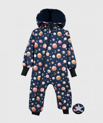 Waterproof Softshell Overall Comfy Planets Jumpsuit