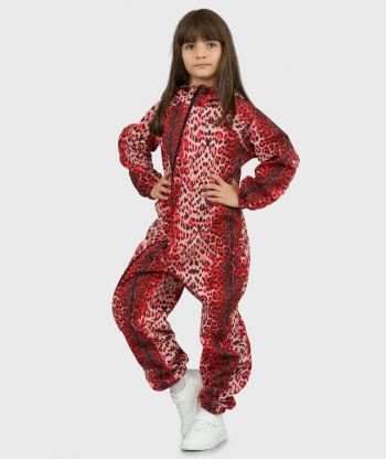 Waterproof Softshell Overall Comfy Jaguar Red Jumpsuit