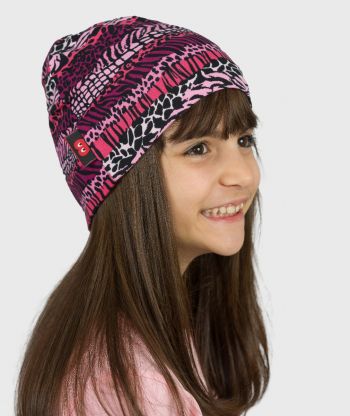 Baggy Hat Mixed Print Pink