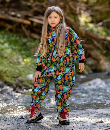 Waterproof Softshell Overall Comfy Colorful Leaves Bodysuit