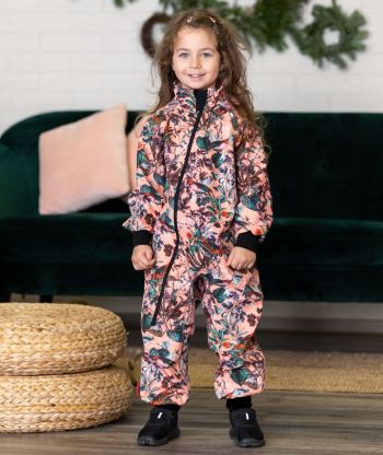 Waterproof Softshell Overall Comfy Flowers and Birds Bodysuit
