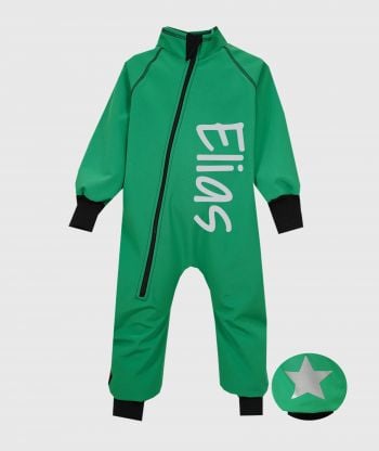 Waterproof Softshell Overall Avocado Green Bodysuit